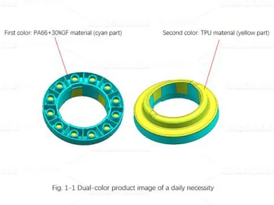 Leverage Structure for Two-Color Mold